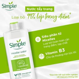 Thumbnail Combo Simple Cho Da Nhạy Cảm - Nước Tẩy Trang (NTT), Sữa Rửa Mặt (SRM), Toner, Kem Dưỡng (KD) 3