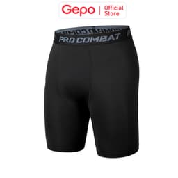 Thumbnail Quần Giữ Nhiệt Quần Đùi 1/2 Nam Màu Đen Chuyên Tập Gym Chạy Bộ Đá Bóng GEPO 2