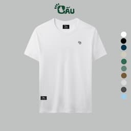 Thumbnail Áo thun nam trơn GẤU 194 cổ tròn tay ngắn vải coton co dãn, dày dặn - form regular fit - TRLG10 1