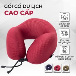 Thumbnail Gối cổ du lịch/văn phòng MIAvn TA33217 - Ruột êm vỏ mềm chống mỏi cổ - Hàng Cao Cấp Chính Hãng 1