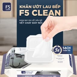 Thumbnail Khăn ướt lau bếp F5 Clean sạch mùi bếp khó chịu, an toàn cho da tay và không để lại chất tồn dư 3