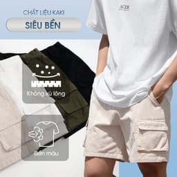 Thumbnail Quần short nam kaki TÚI HỘP phom rộng trên gối CAPMAN CLUB, trẻ trung thoải mái 3