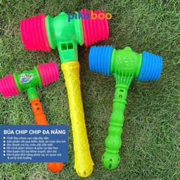 Thumbnail Búa nhựa hơi 2 đầu Pikaboo, chất liệu nhựa ABS an toàn, kích thích trí tuệ và tư duy phản xạ cho bé 2