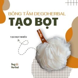 Thumbnail Bông tắm tạo bọt mềm mịn sợi thiên nhiên Dego cao cấp 2
