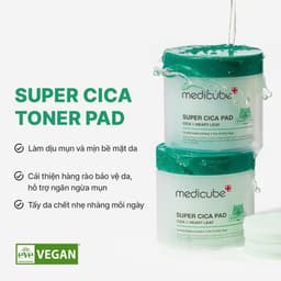 Thumbnail Toner Pad Dịu Da Nhạy Cảm Medicube Super Cica Pad (Vegan) 150g/70 miếng 3