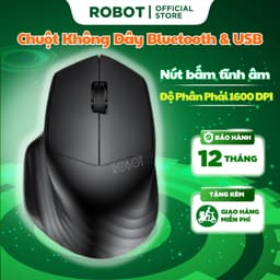 Thumbnail Chuột Không Dây Bluetooth & USB Nano 2.4 GHz  ROBOT M350 Tĩnh Âm  - Độ Phân Phải 1600 DPI 1