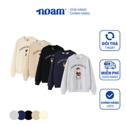 Thumbnail Áo Sweater Unisex NOAM SOCIETY Form rộng Vải nỉ lông cáo mềm mịn 1