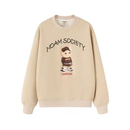 Thumbnail Áo Sweater Unisex NOAM SOCIETY Form rộng Vải nỉ lông cáo mềm mịn 4