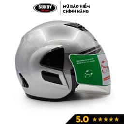 Thumbnail Mũ bảo hiểm 3/4 có kính chụp tai SUNDY Helmets HP03K an toàn, thời trang cho nam và nữ, size 56-59cm 2