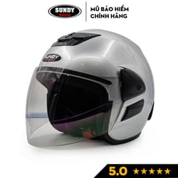 Thumbnail Mũ bảo hiểm 3/4 có kính chụp tai SUNDY Helmets HP03K an toàn, thời trang cho nam và nữ, size 56-59cm 1