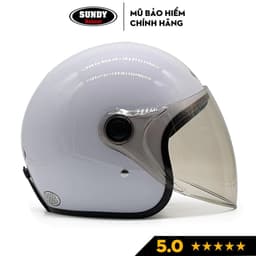 Thumbnail Mũ bảo hiểm chụp tai 3/4 đầu có kính SUNDY Helmets HP03K, Freesize 56-58cm an toàn, thời trang cho cả nam và nữ 3