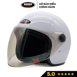 Thumbnail Mũ bảo hiểm chụp tai 3/4 đầu có kính SUNDY Helmets HP03K, Freesize 56-58cm an toàn, thời trang cho cả nam và nữ 2