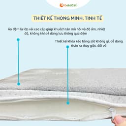 Thumbnail Đệm Cao Su Non GoldCat Dùng Cho Cũi Trẻ Em, Độ Dày 5cm, Đàn Hồi, Hỗ Trợ Phát Triển Xương , Cắt Theo Yêu Cầu. 3