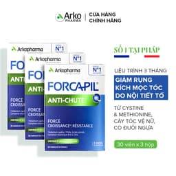 Thumbnail Combo 3 hộp Viên uống giúp giảm rụng, kích thích mọc tóc Arkopharma Forcapil Anti-chute 30 viên/hộp 1
