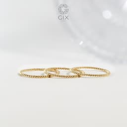 Thumbnail Nhẫn ngón út đai xoắn bạc mạ vàng thời trang Gix Jewel N63 1