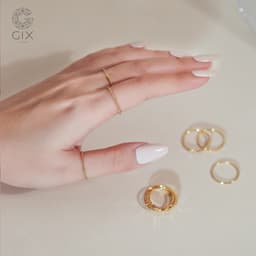 Thumbnail Nhẫn ngón út đai xoắn bạc mạ vàng thời trang Gix Jewel N63 3