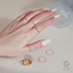 Thumbnail Nhẫn ngón út đai xoắn bạc mạ vàng thời trang Gix Jewel N63 2