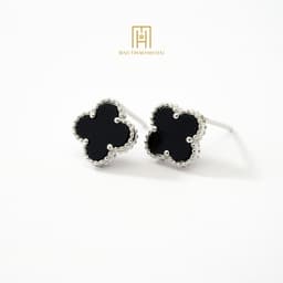 Thumbnail Bông tai bạc 925 màu bạc và vàng cỏ 4 lá cao cấp Bảo Tín Mạnh Hải BCBTB92KD0-401001 3