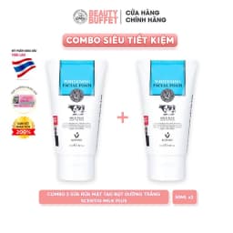 Thumbnail Combo 2 Sữa rửa mặt con bò dưỡn trắng Scentio Milk Plus Whitening Q10 Facial Foam 50ml 1