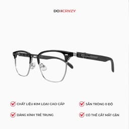 Thumbnail Gọng kính kim loại DOKCRAZY BOLD Cao Cấp, Nam Nữ, Basic, Chống ánh sáng xanh tia UV400,Gọng Bọc Nhựa 2