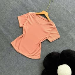 Thumbnail Áo Thun Baby Tee Bigsize Nữ Tay Ngắn Cổ Tròn Vải Tăm Co Giãn Phong Cách Basic Cho Chubby 50-95kg G244 2