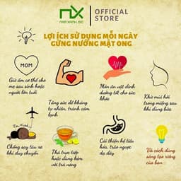Thumbnail Nam Xanh Gừng Nướng Mật Ong Ginger Honey Hộp 10 Miếng 2