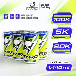 Thumbnail 6 lon nước tăng lực Hyro không bổ sung đường 3