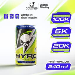 Thumbnail 1 lon nước tăng lực Hyro không bổ sung đường 3