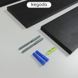 Thumbnail Kệ Gỗ Thanh Ngang Treo Tường Trang Trí Màu Đen Thương Hiệu KEGODA KT56 2