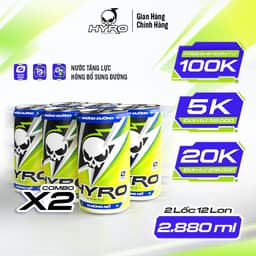 Thumbnail Combo 2 lốc Nước tăng lực Hyro không bổ sung đường 2