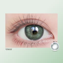Thumbnail Kính áp tròng VIVIMOON LENS 1 ngày màu xanh lá ánh xám bạc Jade Green (Giá 01 chiếc) 3