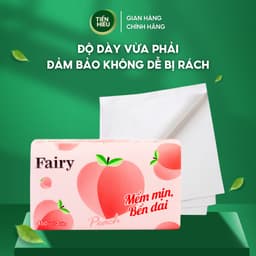 Thumbnail Combo 4 Gói Giấy Ăn Fairy Đào Khổ To 3 Lớp Siêu Dai Tiện Lợi Chất Liệu Mềm Mịn An Toàn Cho Bé 450 Tờ 3