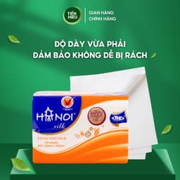 Thumbnail Combo 8 Gói Giấy Ăn Rút Hà Nội Silk Làm Từ 100% Gỗ Tự Nhiên Mềm Mại Bền Dai An Toàn 150 Tờ x 3 Lớp 2
