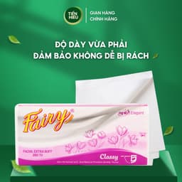 Thumbnail Combo 4 Gói Khăn Giấy Rút Lụa Fairy Classy Cao Cấp 100% Gỗ Tự Nhiên An Toàn Siêu Mềm Mại Thấm Hút Nhanh 280 Tờ 2