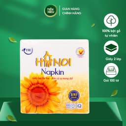 Thumbnail Giấy Khăn Ăn Hà Nội Silk Khổ 320 x 320mm 2 Lớp Mềm Mịn Cao Cấp Đa Năng Tiết Kiệm 100 Tờ 3