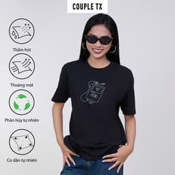 Thumbnail Áo Thun Nữ Couple TX Vải Sợi Bắp In Cao "Music On" Form Relax WTS 2408 4