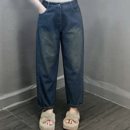 Thumbnail Quần Baggy Bigsize Nữ Lưng Chun Co Giãn Form Rộng Quần Jean Bụi Cho Chubby 50-93kg Q524 1