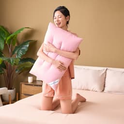 Thumbnail Combo Ruột gối nằm lông vũ nhân tạo Mochi 45x65cm & Vỏ gối lụa tencel Airsilk mềm mịn - Goodnigth Bedding 1
