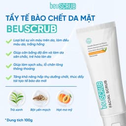 Thumbnail Tẩy tế bào chết mặt Beuscrub trà xanh, tẩy da chết mặt ,thấm hút dầu thừa , làm sạch da, dưỡng ẩm, dưỡng sáng da 100g 3
