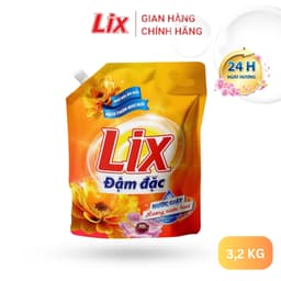 Thumbnail Nước giặt Lix đậm đặc hương nước hoa túi 3.2Kg sạch thơm như mới khử mùi nấm mốc NGH47 nước giặt bảo vệ da tay 1