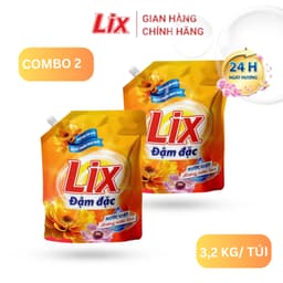 Thumbnail Combo 2 Túi nước giặt Lix đậm dặc hương nước hoa 3.2Kg bảo vệ da tay sạch thơm như mới - 2C-NGH47 3