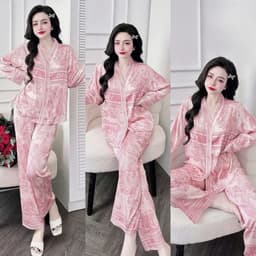 Thumbnail Bộ Đồ Ngủ Pijama Dài Tay Hisexy Set Pijama Dài tay Lụa Latin Cao Cấp P11 3