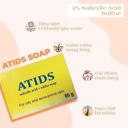 Thumbnail Xà phòng tắm Atids Salicylic Acid 2% + Sulfur For Oily And Ance Prone Skin giảm dầu và mụn 80g 4
