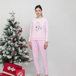 Thumbnail BỘ PHỐI QUẦN KATE VỚI ÁO NỈ DÀI TAY IN HÌNH CHO NOEL BTD042W91 1