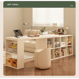 Thumbnail Bàn làm việc kèm giá sách, bàn làm việc chữ L gỗ MDF phủ melamin thương hiệu IGA - GP368 3