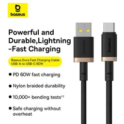 Thumbnail Cáp Sạc Nhanh Baseus Dura Series Fast Charging Cable USB to Type-C 60W 1