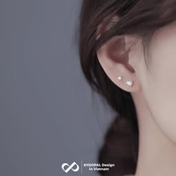 Thumbnail Khuyên tai bạc nữ KYDOPAL bông tai nụ đá nhiều size màu sắc cá tính trang sức bạc 925 cao cấp - PAL9B9K9 3