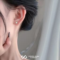 Thumbnail Khuyên tai bạc nữ KYDOPAL bông tai nụ đá nhiều size màu sắc cá tính trang sức bạc 925 cao cấp - PAL9B9K9 1