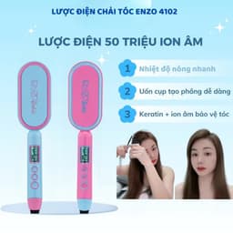 Thumbnail Lược điện chải tóc ENZO 4102B thương hiệu ý , sấy tạo kiểu tóc chuẩn salon BH 5 NĂM 2