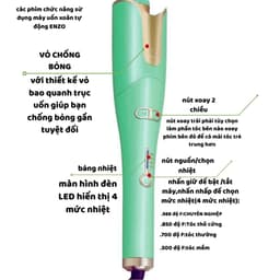 Thumbnail Máy uốn tóc xoăn ENZO 1965 thương hiệu ITALIA,tự động 2 trong 1 chống bỏng cao cấp,BH 5 NĂM 3